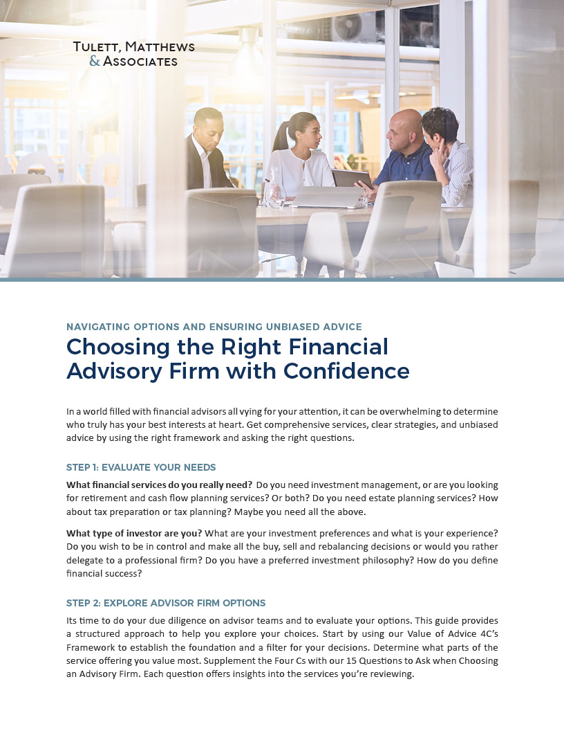 Choosing the Right Financial Advisory Firm with Confidence