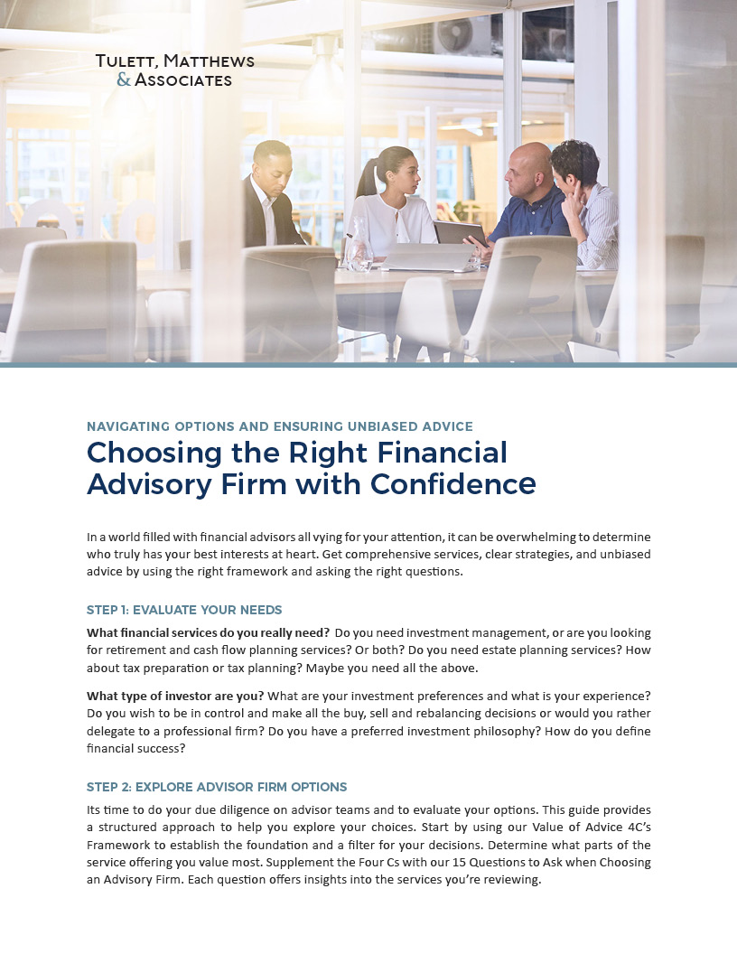 Choose a Financial Advisory Firm